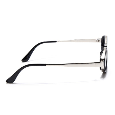 Hunter - Silver & Black Hexagonal Sunglasses (C554CL2227)