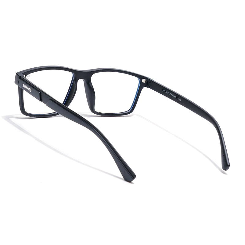 Shift | Black Rectangle Clip-On Eyeglasses for Men & Women (CL003FMG8625)