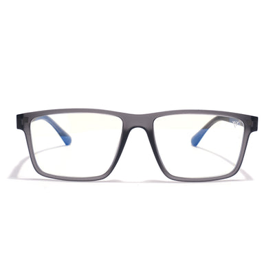 Chameleon | Voyage Grey Rectangle Clip-On Eyeglasses for Men & Women (CL003FMG8626)
