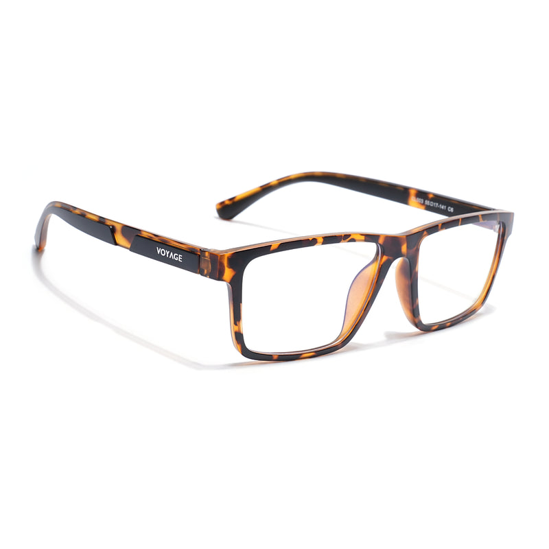 Shift | Demi Brown Rectangle Clip-On Eyeglasses for Men & Women (CL003FMG8627)
