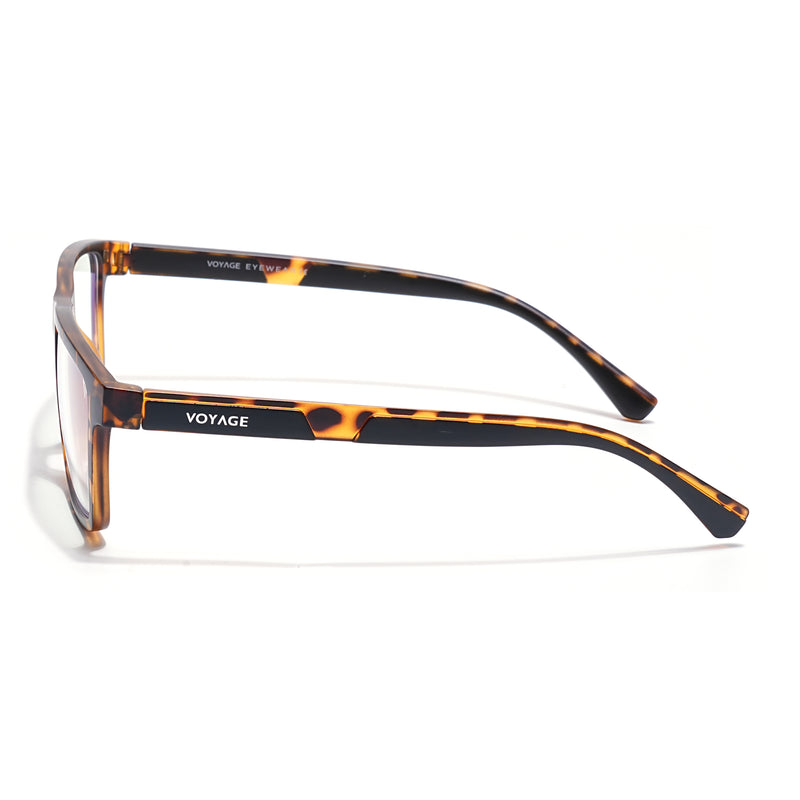 Shift | Demi Brown Rectangle Clip-On Eyeglasses for Men & Women (CL003FMG8627)