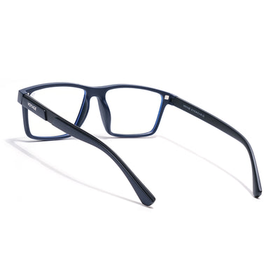 Shift | Blue Rectangle Clip-On Eyeglasses for Men & Women (CL003FMG8628)