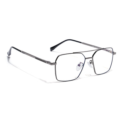 Voyage Grey Wayfarer Clip-On Eyeglasses for Men & Women (CL201FMG8603)