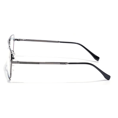 Voyage Grey Wayfarer Clip-On Eyeglasses for Men & Women (CL201FMG8603)