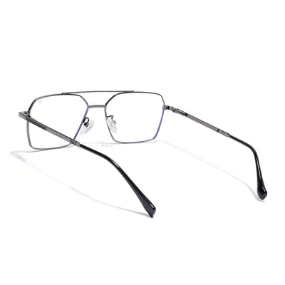 Voyage Grey Wayfarer Clip-On Eyeglasses for Men & Women (CL201FMG8603)