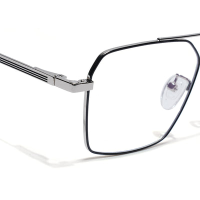 Voyage Silver Wayfarer Clip-On Eyeglasses for Men & Women (CL201FMG8604)