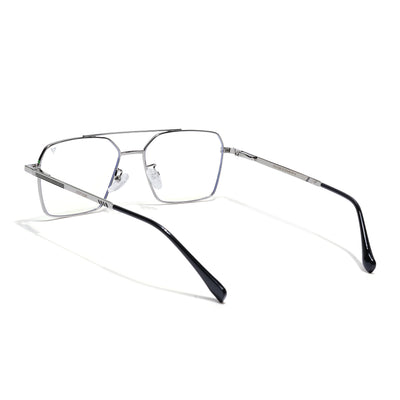 Voyage Silver Wayfarer Clip-On Eyeglasses for Men & Women (CL201FMG8604)