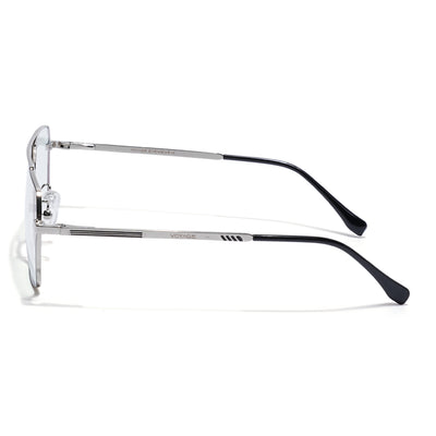 Voyage Silver Wayfarer Clip-On Eyeglasses for Men & Women (CL201FMG8604)