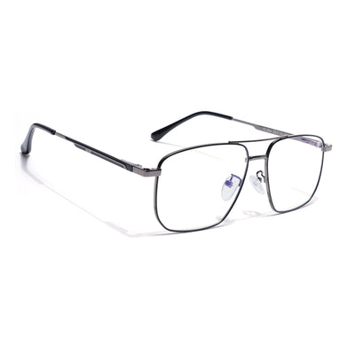 Voyage Grey Wayfarer Clip-On Eyeglasses for Men & Women (CL204FMG8599)