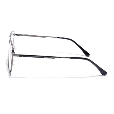 Voyage Grey Wayfarer Clip-On Eyeglasses for Men & Women (CL204FMG8599)