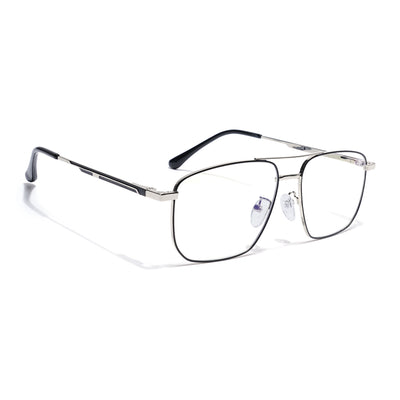 Voyage Silver Wayfarer Clip-On Eyeglasses for Men & Women (CL204FMG8600)