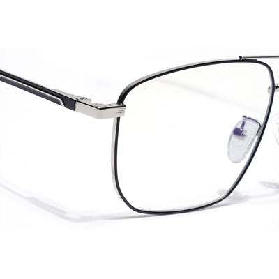 Voyage Silver Wayfarer Clip-On Eyeglasses for Men & Women (CL204FMG8600)