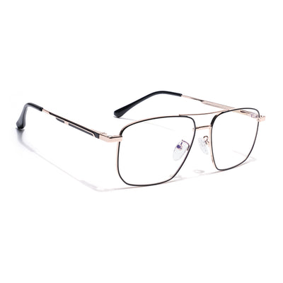 Voyage Golden Wayfarer Clip-On Eyeglasses for Men & Women (CL204FMG8601)