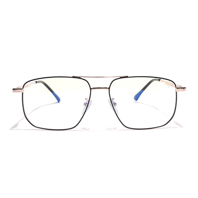 Voyage Golden Wayfarer Clip-On Eyeglasses for Men & Women (CL204FMG8601)