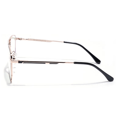 Voyage Golden Wayfarer Clip-On Eyeglasses for Men & Women (CL204FMG8601)
