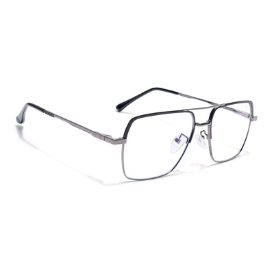 Voyage Grey Wayfarer Clip-On Eyeglasses for Men & Women (CL209FMG8591)