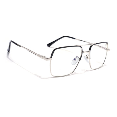 Voyage Silver Wayfarer Clip-On Eyeglasses for Men & Women (CL209FMG8592)