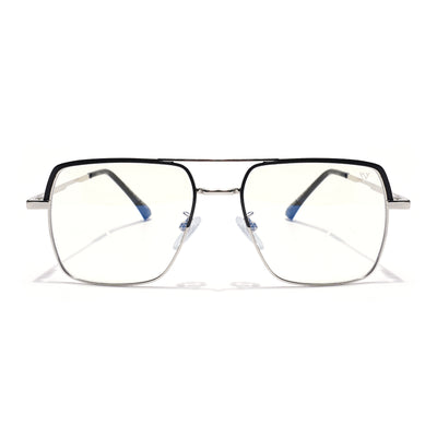 Voyage Silver Wayfarer Clip-On Eyeglasses for Men & Women (CL209FMG8592)