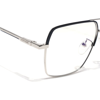 Voyage Silver Wayfarer Clip-On Eyeglasses for Men & Women (CL209FMG8592)