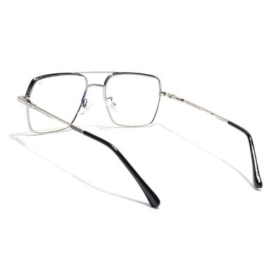 Voyage Silver Wayfarer Clip-On Eyeglasses for Men & Women (CL209FMG8592)