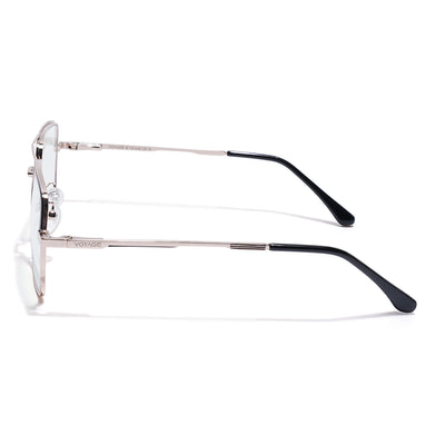 Voyage Golden Wayfarer Clip-On Eyeglasses for Men & Women (CL209FMG8593)