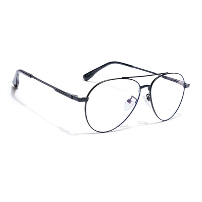 Voyage Black Aviator Clip-On Eyeglasses for Men & Women (CL210FMG8594)