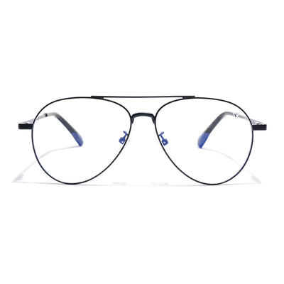 Voyage Black Aviator Clip-On Eyeglasses for Men & Women (CL210FMG8594)