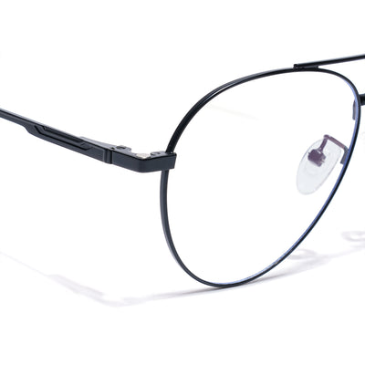 Voyage Black Aviator Clip-On Eyeglasses for Men & Women (CL210FMG8594)