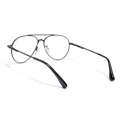 Voyage Black Aviator Clip-On Eyeglasses for Men & Women (CL210FMG8594)