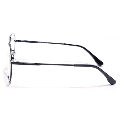 Voyage Black Aviator Clip-On Eyeglasses for Men & Women (CL210FMG8594)