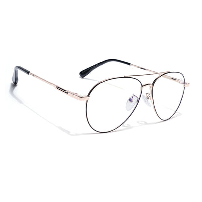 Voyage Golden Aviator Clip-On Eyeglasses for Men & Women (CL210FMG8597)