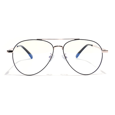 Voyage Golden Aviator Clip-On Eyeglasses for Men & Women (CL210FMG8597)