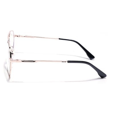 Voyage Golden Aviator Clip-On Eyeglasses for Men & Women (CL210FMG8597)