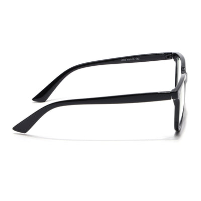 Eyejack Canment Shine Black Square Eyeglasses for Men & Women (CM1005FCL1756-C1)