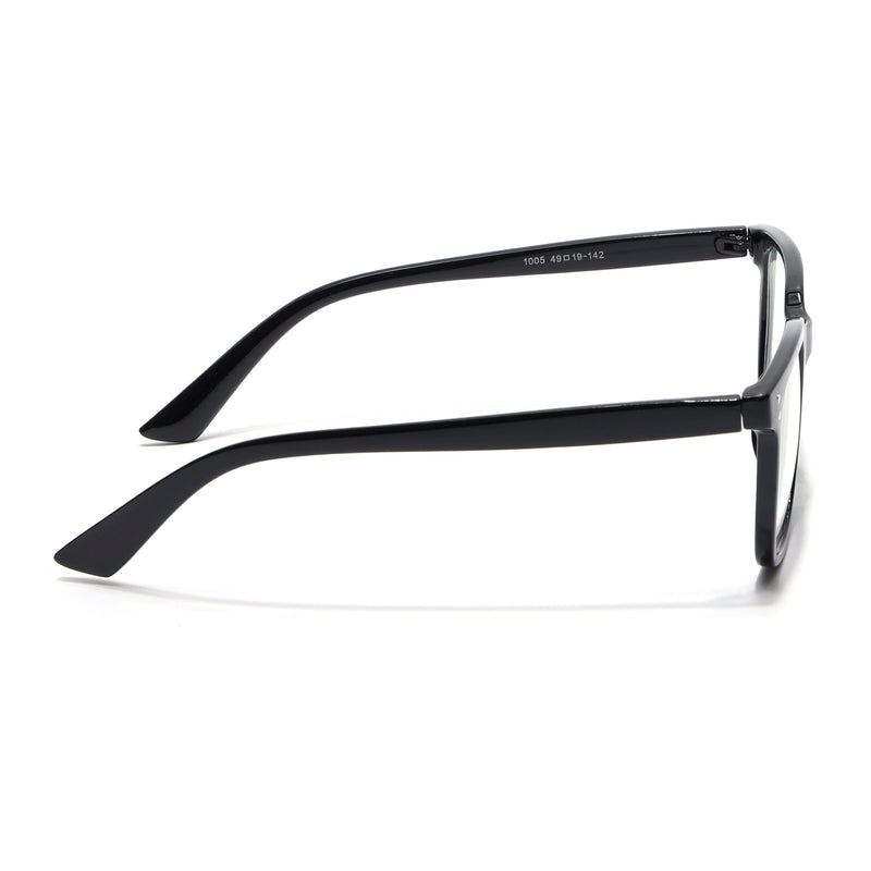 Eyejack Canment Shine Black Square Eyeglasses for Men & Women (CM1005FCL1756-C1)