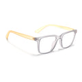 Eyejack Canment Grey Square Eyeglasses for Men & Women (CM1005FCL1759-C4)