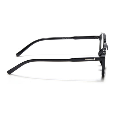 Eyejack Canment Black Round Eyeglasses for Women (CM20011FCL1830-C1)