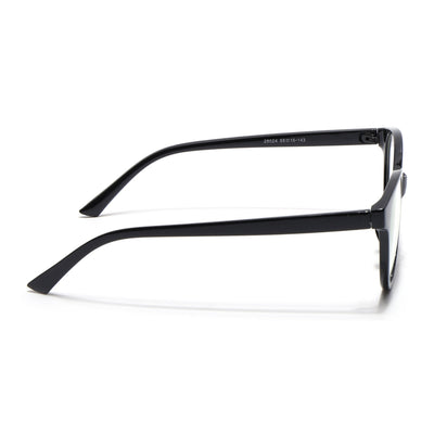 Eyejack Canment Shine Black Square Eyeglasses for Men & Women (CM20018FCL1838-C1)