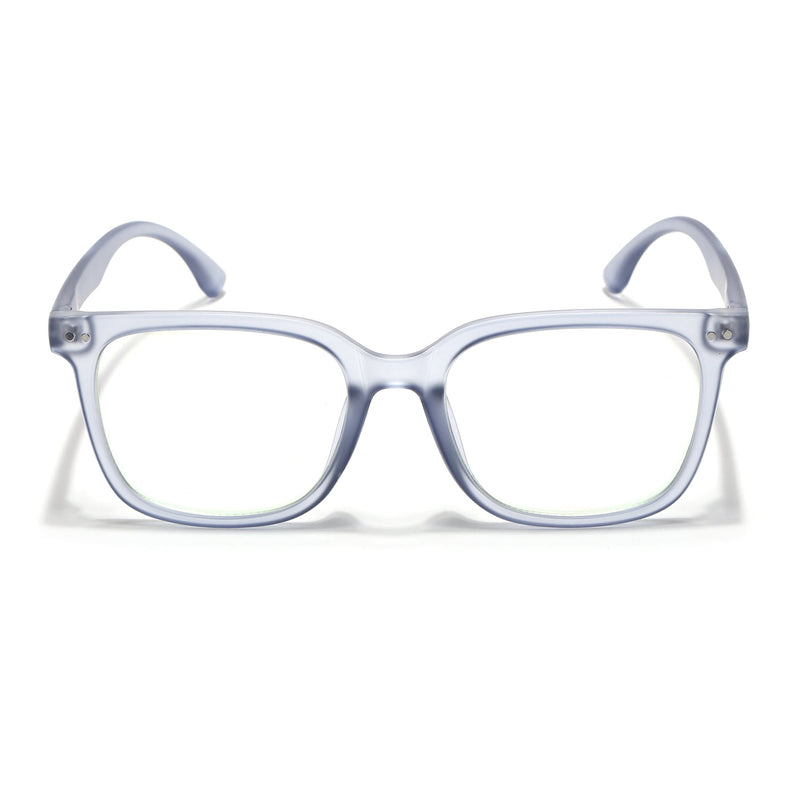 Eyejack Canment Blue Square Eyeglasses for Men & Women (CM20018FCL1844-C7)