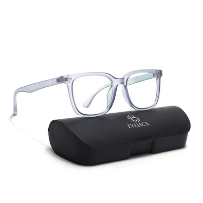 Eyejack Canment Blue Square Eyeglasses for Men & Women (CM20018FCL1844-C7)