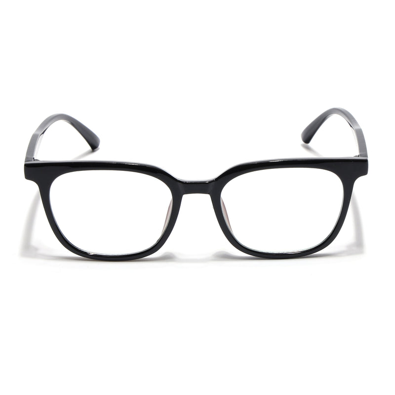 Eyejack Canment Shine Black Square Eyeglasses for Men & Women (CM20019FCL1848-C1)