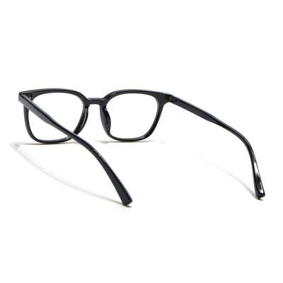 Eyejack Canment Shine Black Square Eyeglasses for Men & Women (CM20019FCL1848-C1)