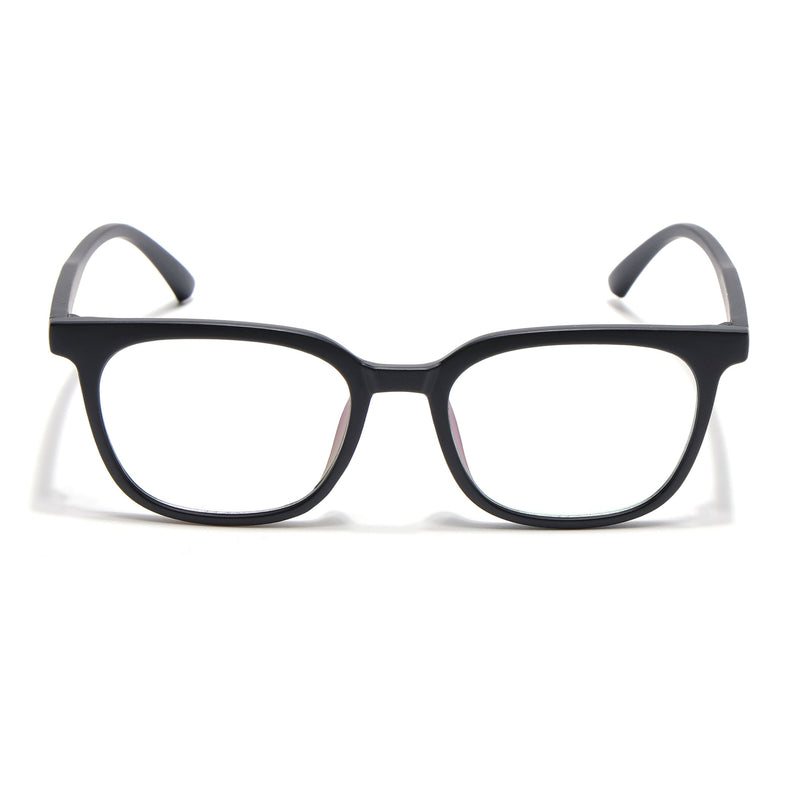 Eyejack Canment Matt Black Square Eyeglasses for Men & Women (CM20019FCL1849-C2)