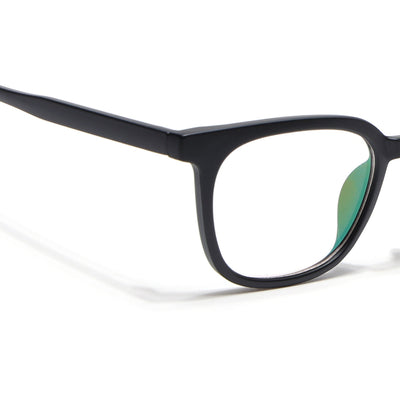 Eyejack Canment Matt Black Square Eyeglasses for Men & Women (CM20019FCL1849-C2)