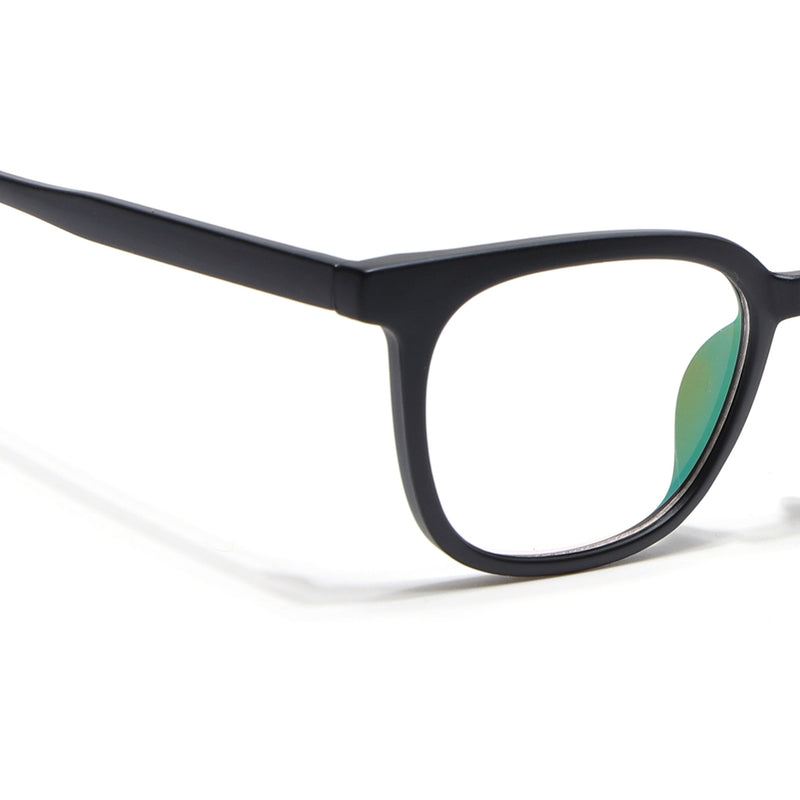 Eyejack Canment Matt Black Square Eyeglasses for Men & Women (CM20019FCL1849-C2)
