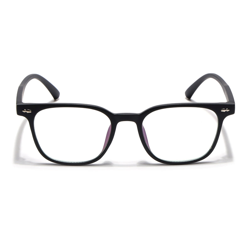 Eyejack Canment Matt Black Square Eyeglasses for Men & Women (CM20020FCL1859-C2)