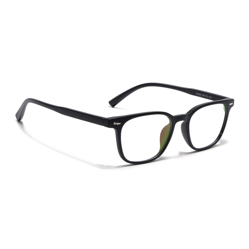 Eyejack Canment Matt Black Square Eyeglasses for Men & Women (CM20020FCL1859-C2)