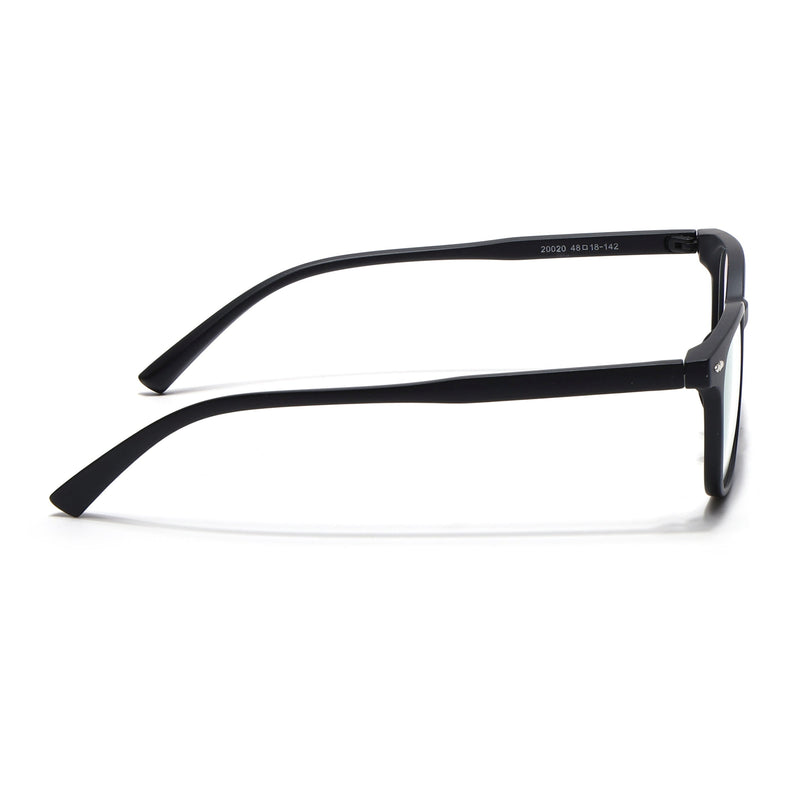 Eyejack Canment Matt Black Square Eyeglasses for Men & Women (CM20020FCL1859-C2)