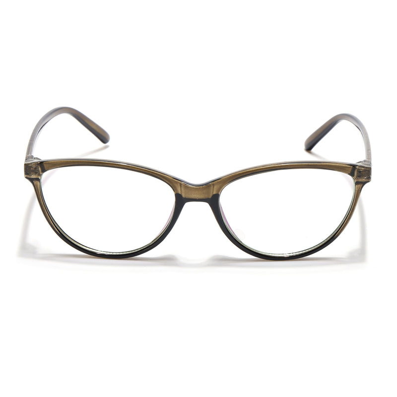 Eyejack Canment Olive Cateye Eyeglasses for Women (CM2363FCL1768-C3)