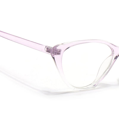 Eyejack Canment Light Purple Cateye Eyeglasses for Women (CM2383FCL1779-C6)